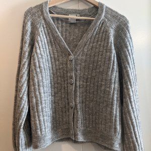 Ribbed Alpaca-blend cardigan